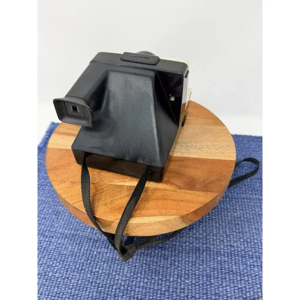 Vintage Polaroid Land Camera One Step Instant Rainbow Stripe Film Strap Display